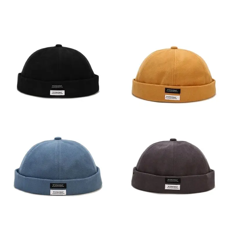 

New Cool Fashion Landlord Hat Men Street Trendy Hip-hop Hat Caps Brimless Melon Cap Beanies for Men