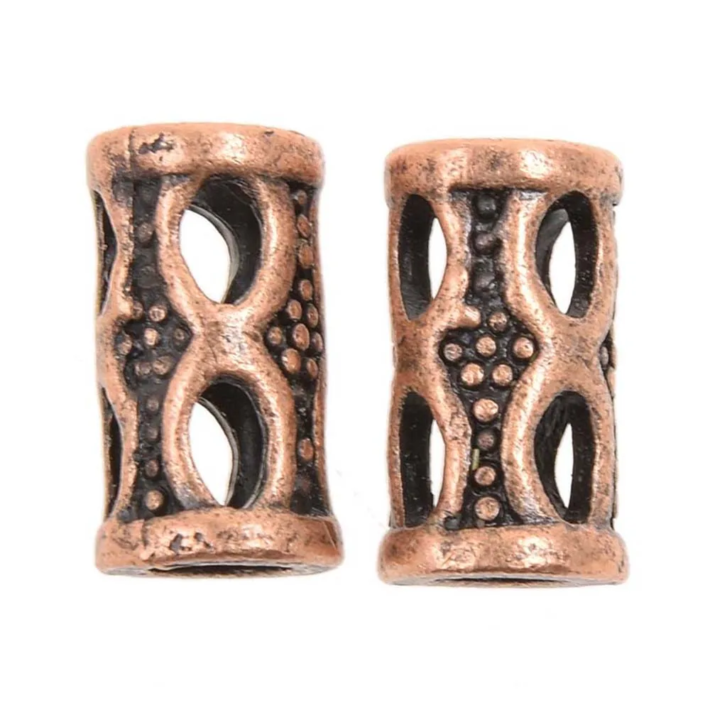 

Retro Silver Metal Hair Braid Dread Dreadlock Beard Beads Rings Tube Appro 6mm Inner Hole Jewelry 15 Style Hair Accessories