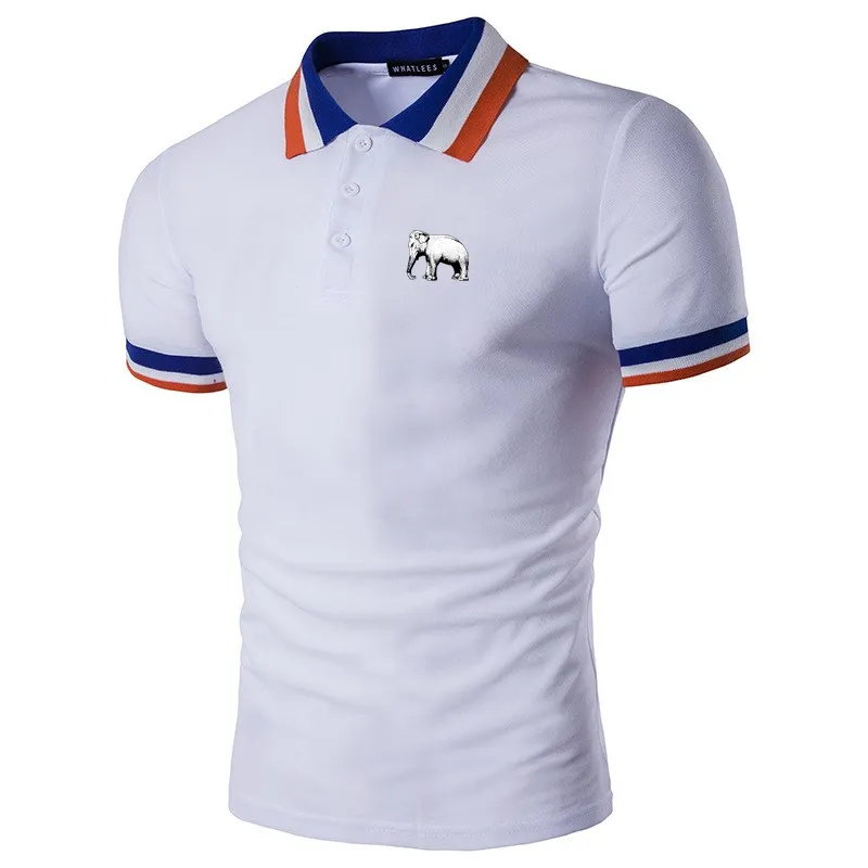 

2021 new fashion printed short-sleeved polo shirt men's casual polo shirt