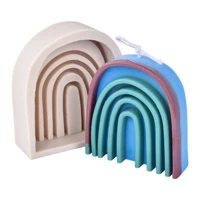 3d rainbow bridge candle mould home decoration wax soap making tool set candy pudding chocolate baking silicone soap mold