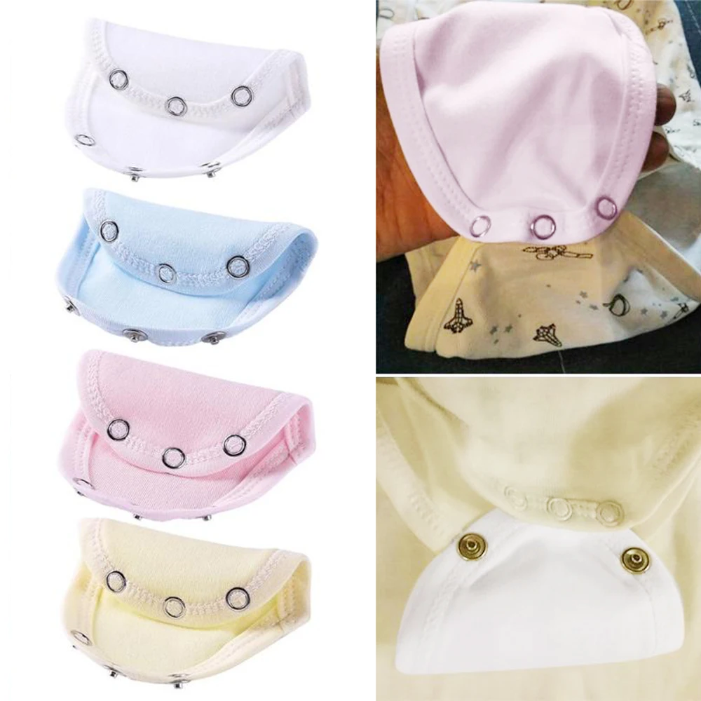 

4Pcs/Set Lovely Baby Boys Girls Kids Jumpsuit Diaper Lengthen Extender Extension Solid Soft Jumpsuit Bodysuit Extender