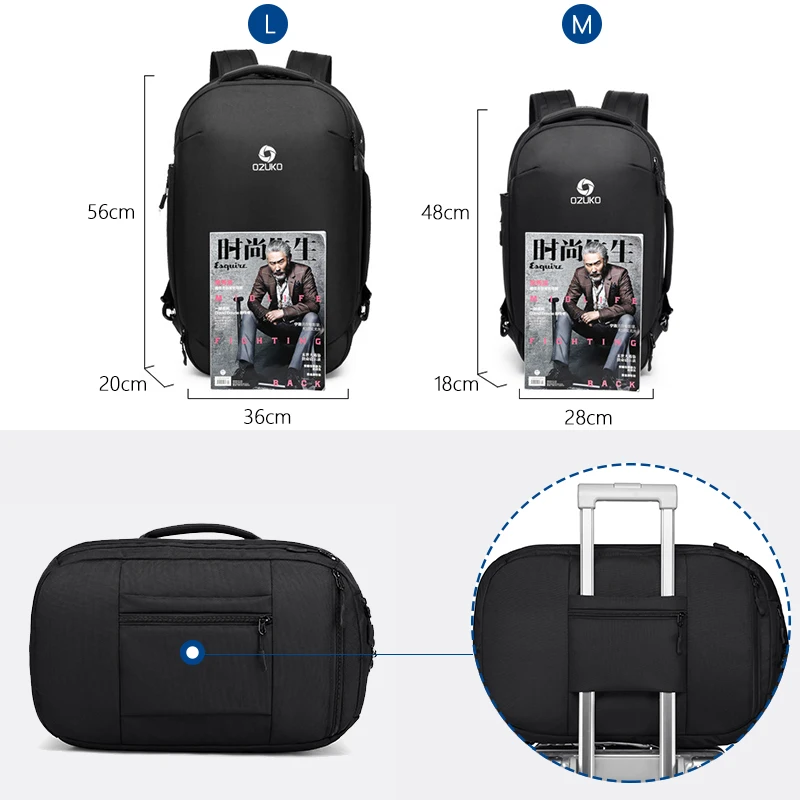 

Men's Multifunction 15.6 inch Laptop Backpacks 2019 New Fashion Schoolbag for Teenager Waterproof Male Mochila Travel Bags