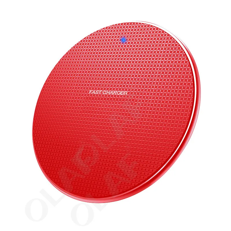Red Олаф 10 Вт Qi Беспроводное зарядное устройство для iPhone 11 Pro Max быстрое USB зарядное устройство Быстрая зарядка для samsung S10 S9 Xiaomi Беспроводное зарядное устройство - Цвет: Red