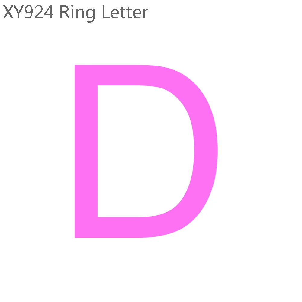 Letter D Trusta 925 Твердые ювелирные изделия из настоящего стерлингового серебра 26 букв A-Z коктейльное кольцо Размер 5 6 7 девочек Дети Рождественский подарок XY924 - Цвет основного камня: Letter D