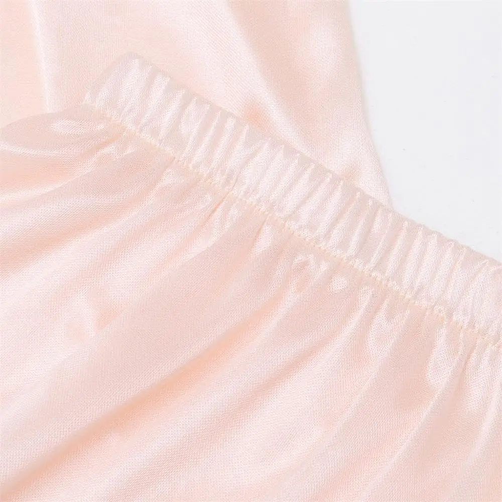 Sexy Satin Women Sleepwear Set Solid Color Casual Nightwear Lace Sling Shorts Pajama Lingerie Koronkowa Pizama 2020 New Hot | Женская