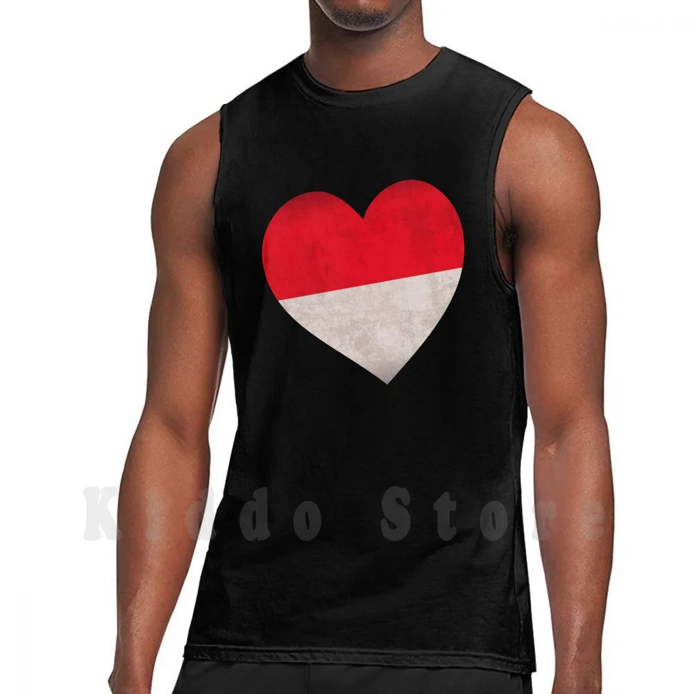 Монако в форме сердца любовь жить флаг Винтаж Топы на бретельках жилет 100% хлопок