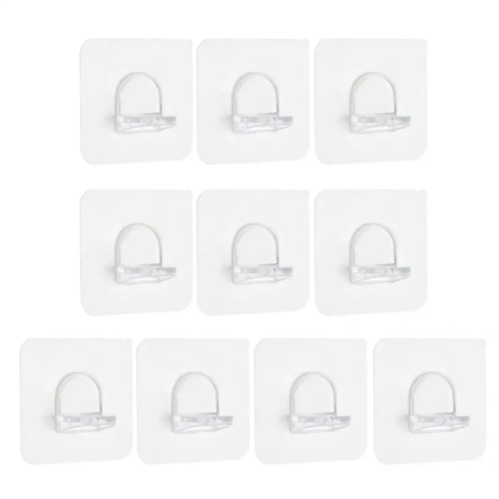 

Eco-Friendly 10Pcs Practical Bookshelves Fixed Paste Hook Plastic Shelf Bracket Punch Free Household Supplies