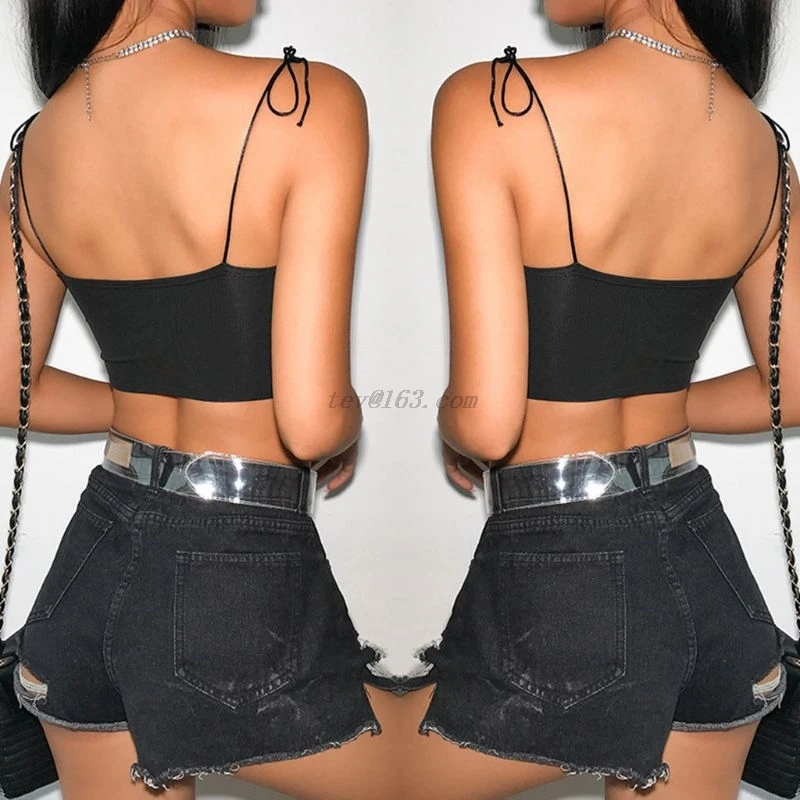 Женский укороченный топ с глубоким v образным вырезом однотонный рюшами пуш ап