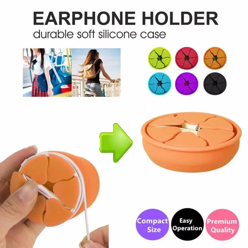 

1PC Cable Wire Winder Organizer Portable And Carry Earbuds Holder Storage Case Protect Accessories For Earphone Cable Sort Out