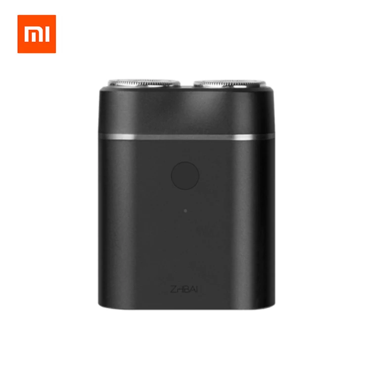 Black Обновленная Бритва для электробритва Xiaomi zhibay для мужчин, моющаяся перезаряжаемая USB бритвенная машинка, триммер для бороды, лезвие с двойным кольцом - Цвет: Black