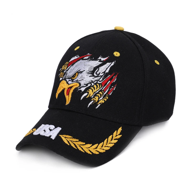 

Hot fishing Cap USA Flag Eagle Embroidery Baseball Cap Snapback Caps Casquette Hats Fitted Casual Gorras Dad Hats For Men Women