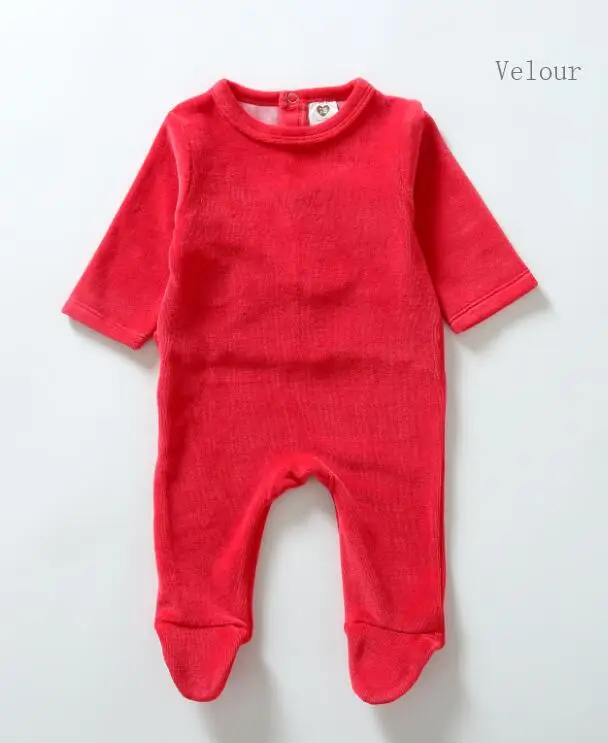 solid red Боди для малышей; пижамы; детская одежда с длинными рукавами; одежда для детей; комбинезоны для новорожденных; Одежда для мальчиков и девочек; Детский комбинезон - Цвет: solid red