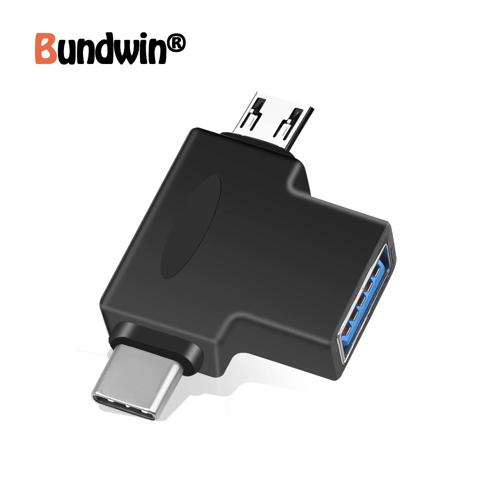 2 в 1 адаптер для телефона OTG Micro USB Type C к 3 0 конвертер зарядки и синхронизации