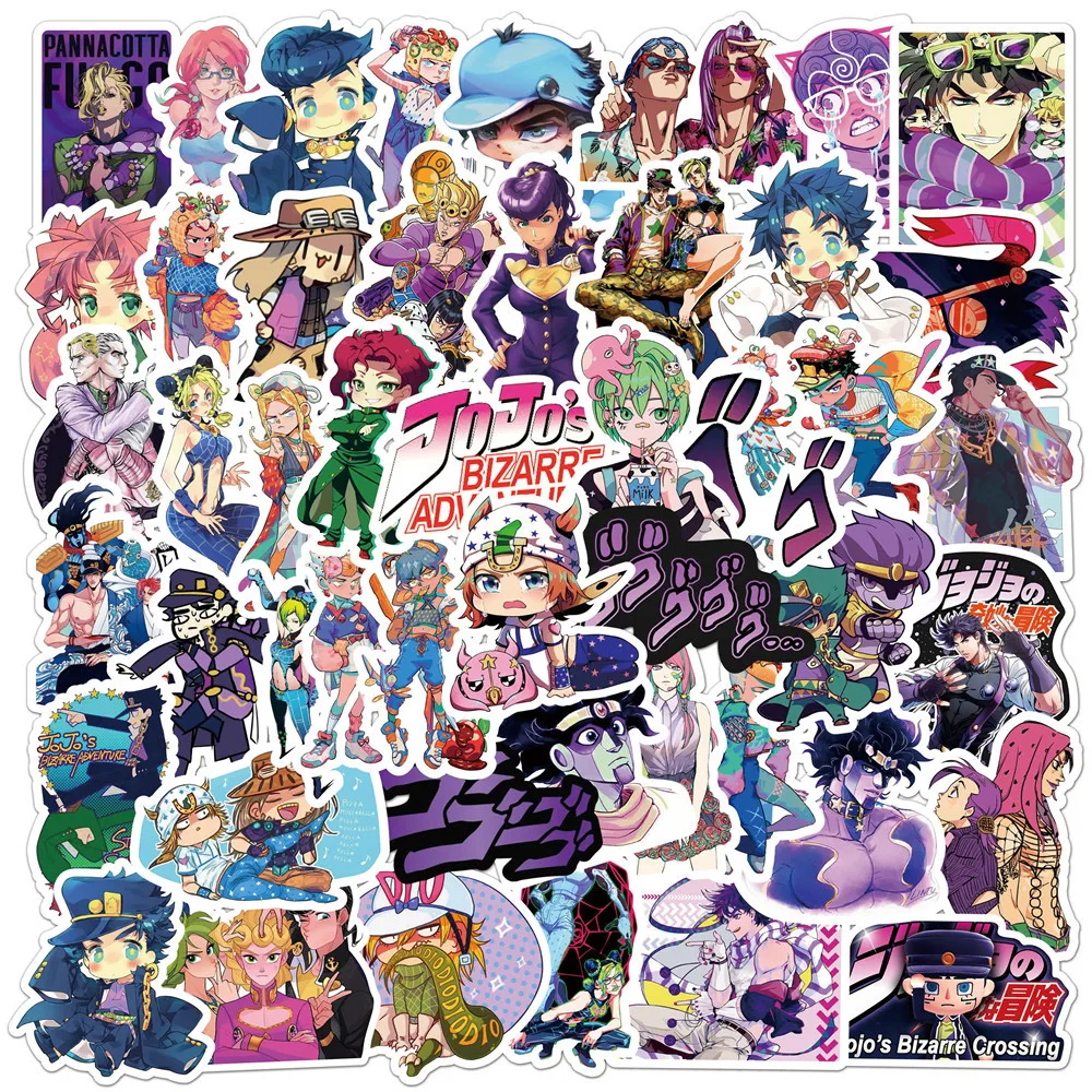 10/30/50PCS Anime Cartoon JOJO Bizarre Adventure Graffiti Sticker Laptop Guitar Suitcase Skateboard Decoration Toy Wholesale