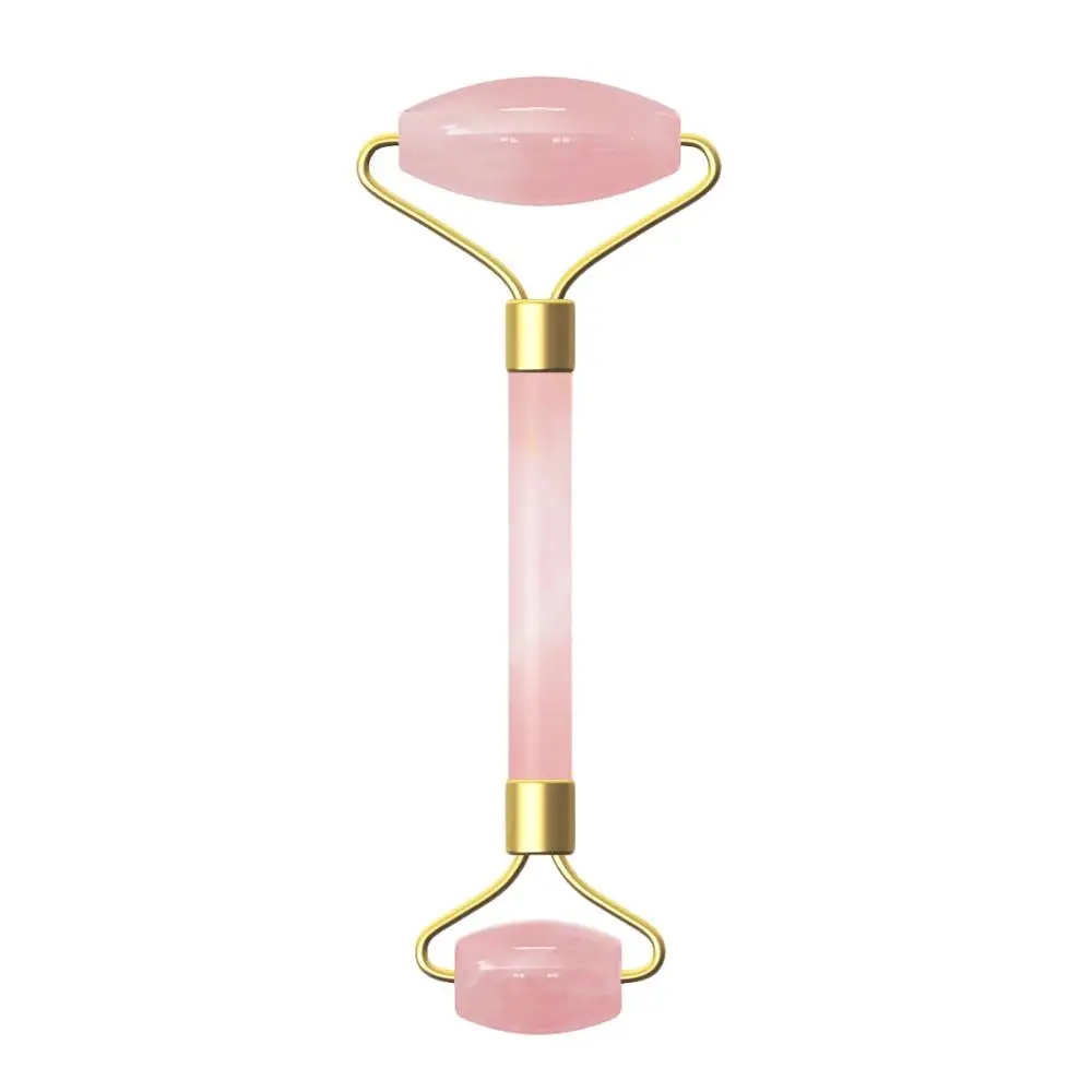 Rose Quartz Roller Дропшиппинг Gua Sha массажер для лица розовый кварц гуашь скребок натуральный розовый кварц лица гуаша нефрит для массажа ролик - Цвет: Rose Quartz Roller