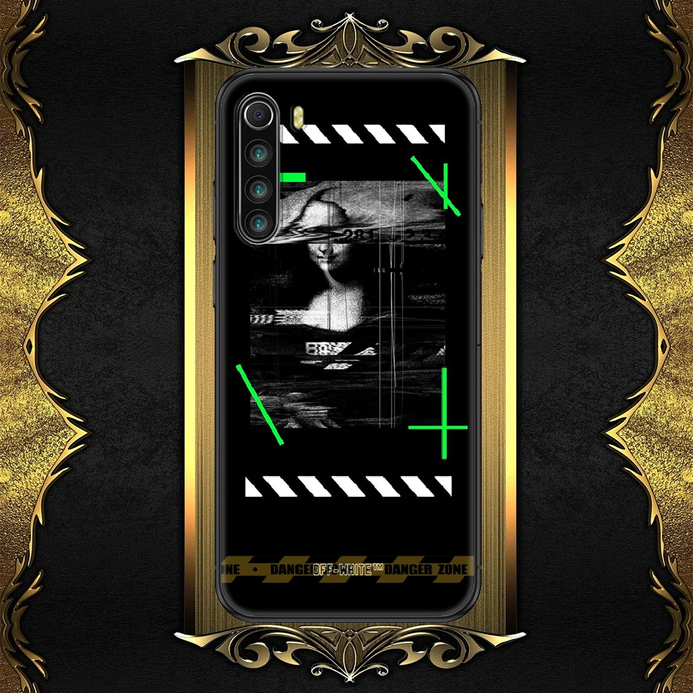 

Fashion off-compatible-White Phone case For Xiaomi Redmi Note 7 7A 8 8T 9 9A 9S 10 K30 Pro Ultra black art waterproof painting
