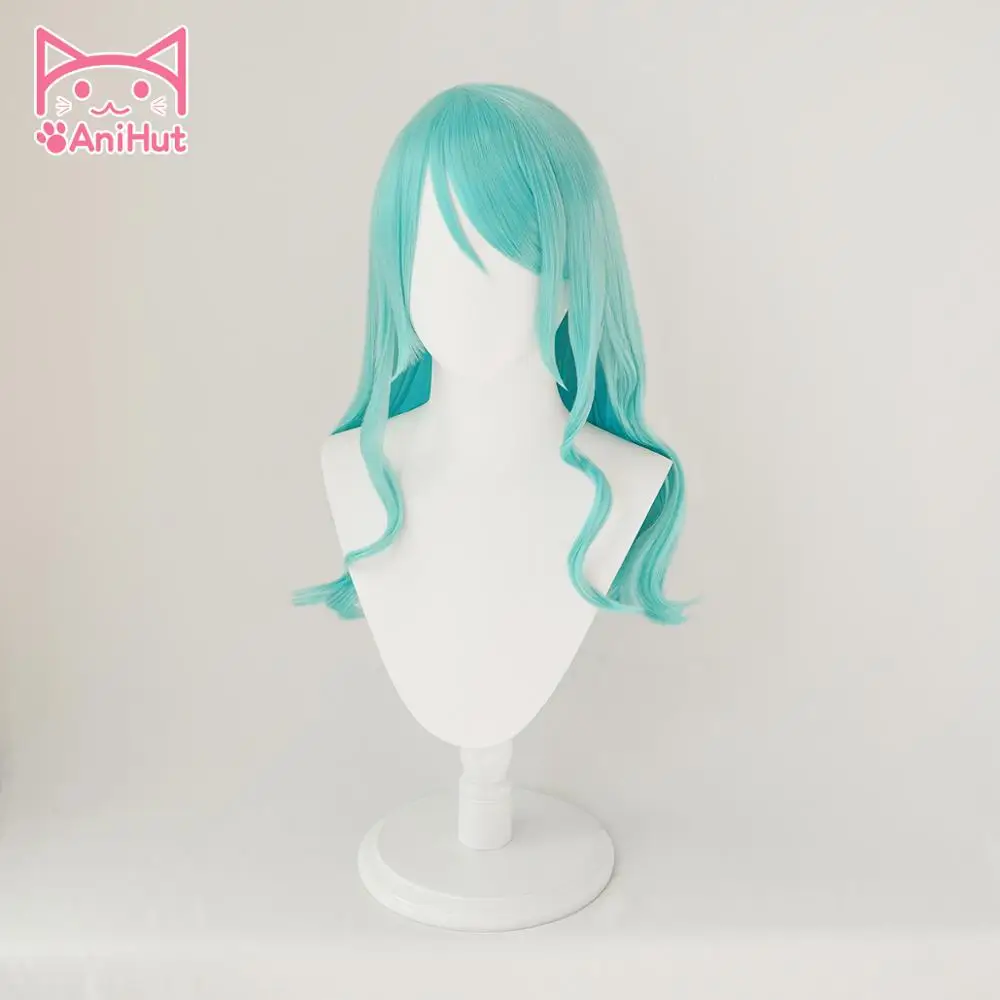 [Anihut】hikawa Sayo парик игра челка мечта! Парик для косплея синий синтетические