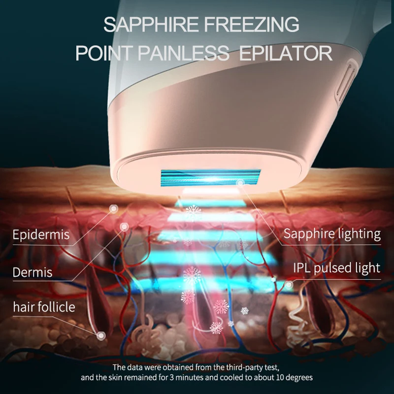 IPL Epilator painless ice care hair removal device permanent household laser sapphire private parts lip hair shaving machine ski enlarge