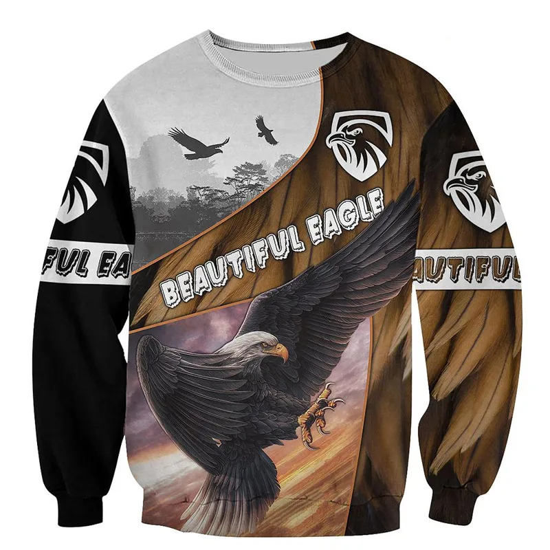 

New beautiful eagle 3D full body Print Shirt zipper Hoodie Sweatshirt