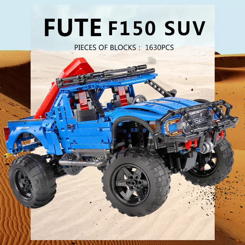 MOC Forded Mustanged F 150 грузовики с 10265 креативными игрушками Technic Speed Champions Car RC