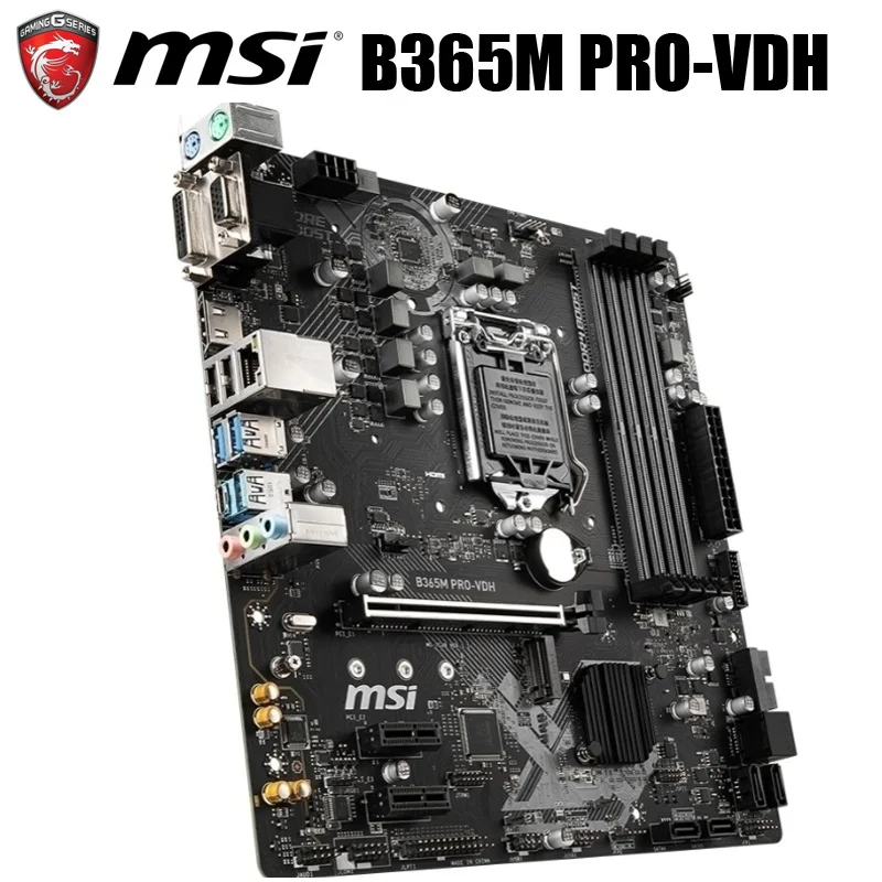 Материнская плата MSI B365M PRO-VDH LGA 1151 CPU 8 Gen 9 Core i7/i5/i3 DDR4 64 Гб оригинальная настольная