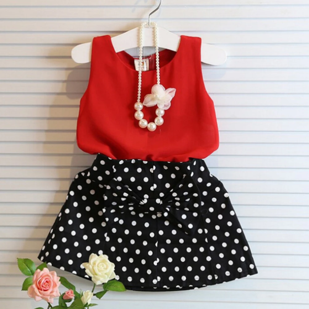 Новый детский костюм с юбкой жилет для маленьких девочек плиссированное платье