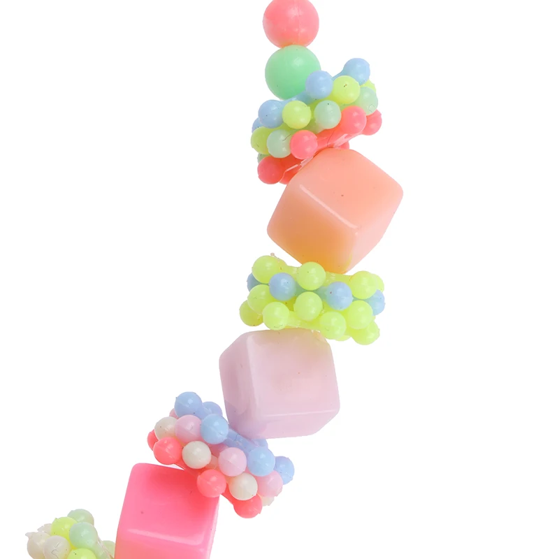 Collar de cuentas de colores para ni&ntilde;os, goma de mascar, hecho a mano, 1 Juego-3