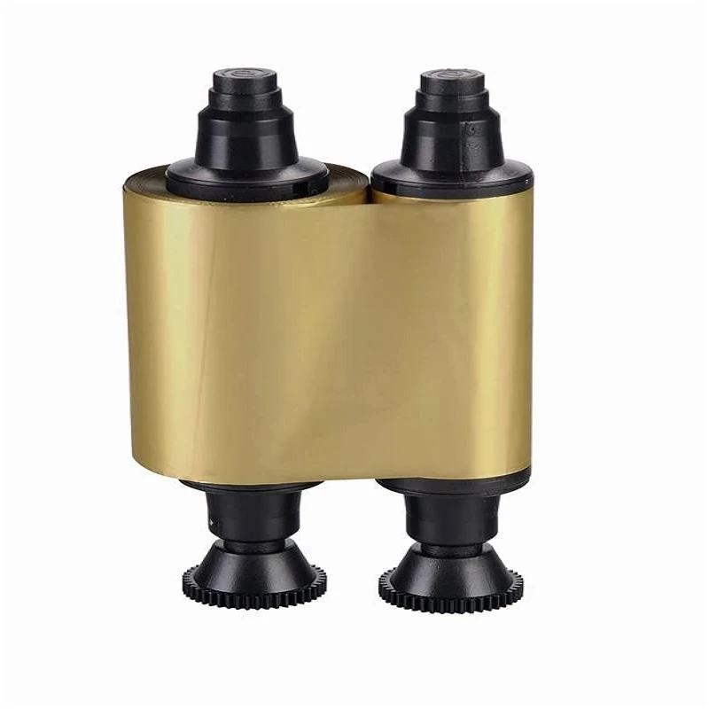 Совместимая монохромная лента Evolis R2016 из золотой смолы для принтеров карт Pebble Dualys