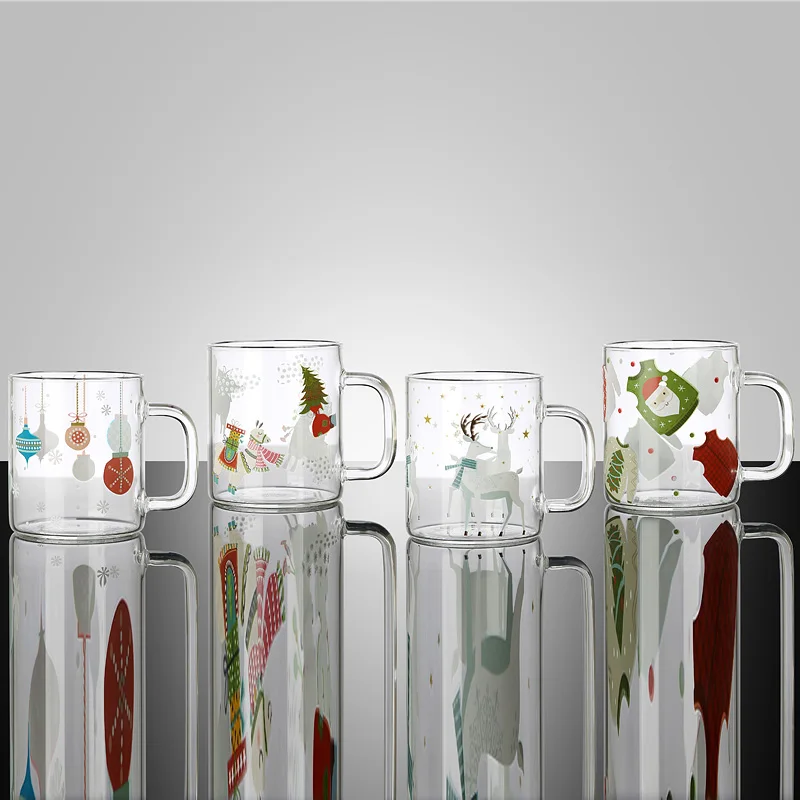 

Creative double-layer heat-resistant glass ins wind simple water cup household student Sen tie the milk cup coffee cup