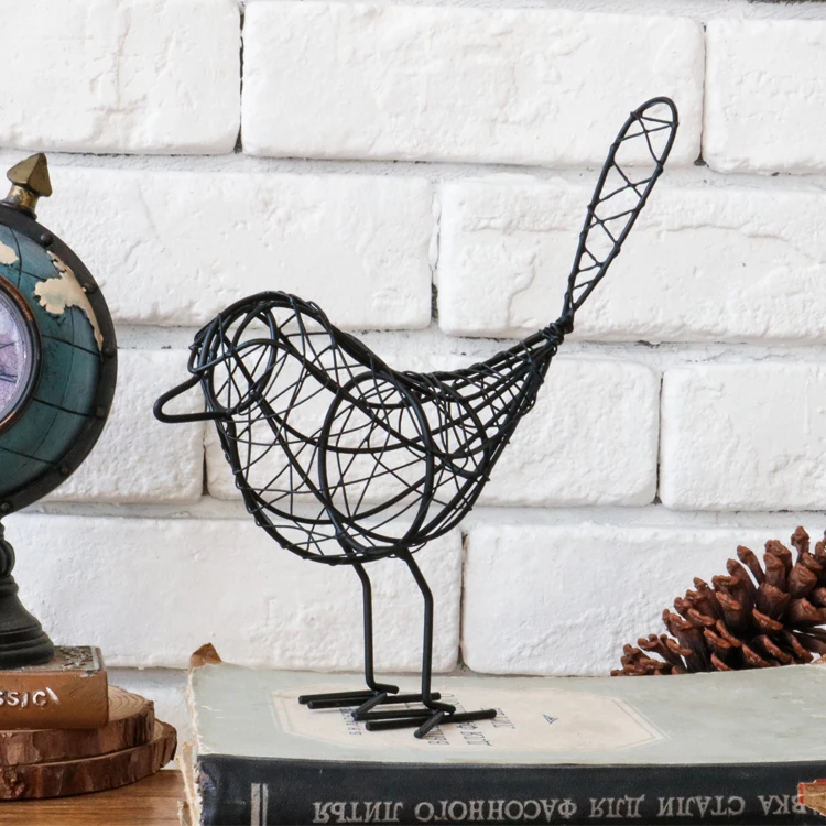 Искусственный металлический провод железная птица модель Миниатюрные фигурки