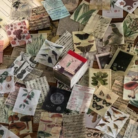 366 pieces of van gogh color plant news kraft paper card diary bullet head diy album butter material sticker aesthetics