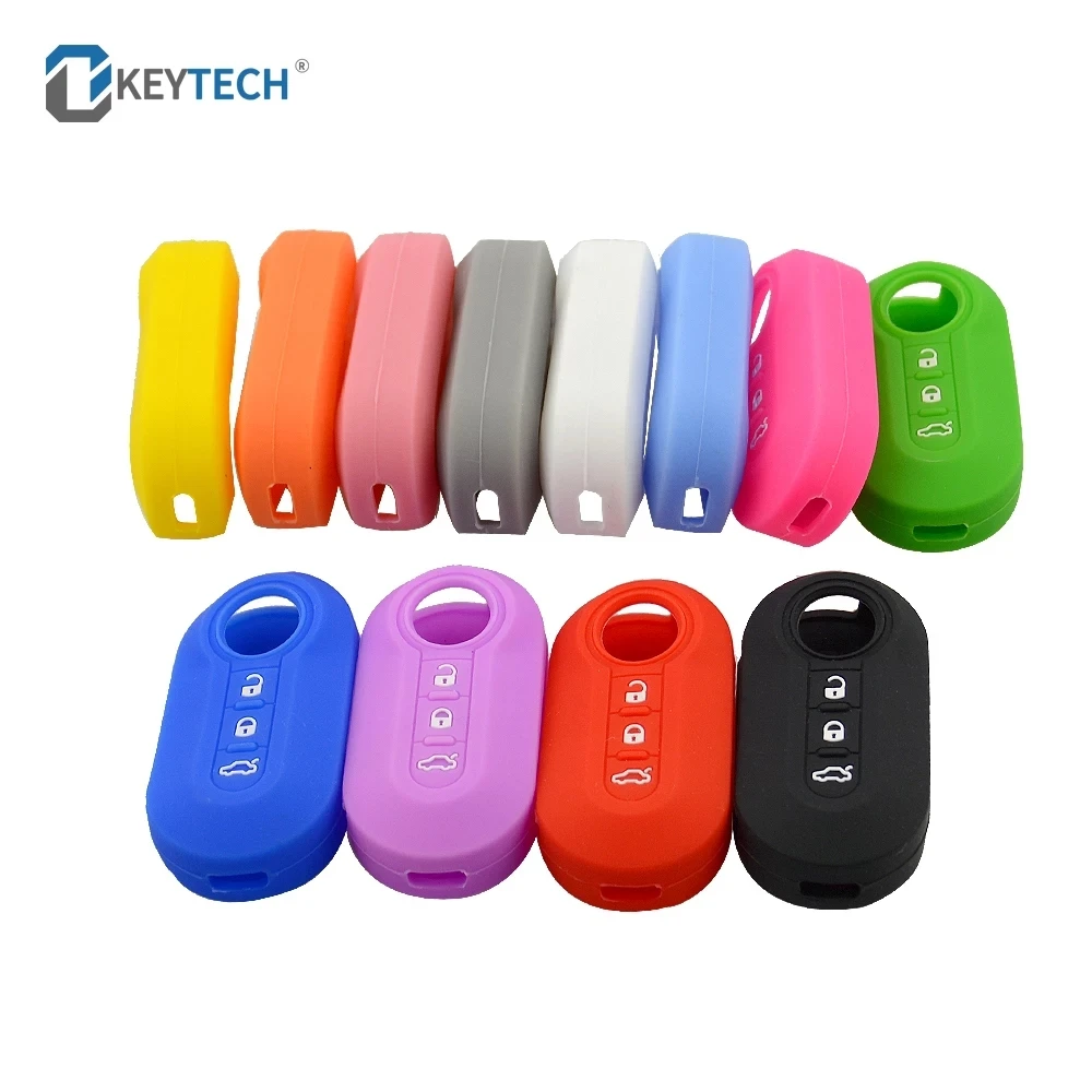 Сменный силиконовый чехол OkeyTech для автомобильного ключа подходит FIAT 500 Panda Punto