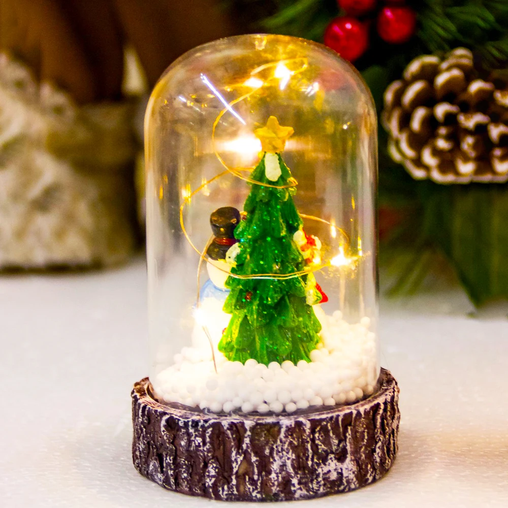 Рождественский Декор Светильник Санта Клаус светильник со снеговиком с