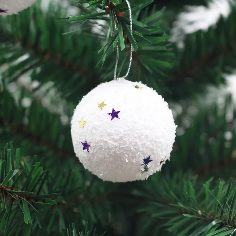 B-6 шт пенополистирол пенопластовый шар Белый Рождественский DIY снежные шары