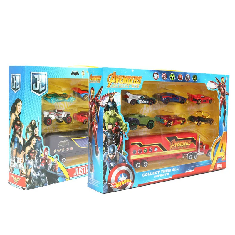 7 шт./компл. Hot Wheels автомобили Мстители Бесконечность война Сплав Автомобили набор