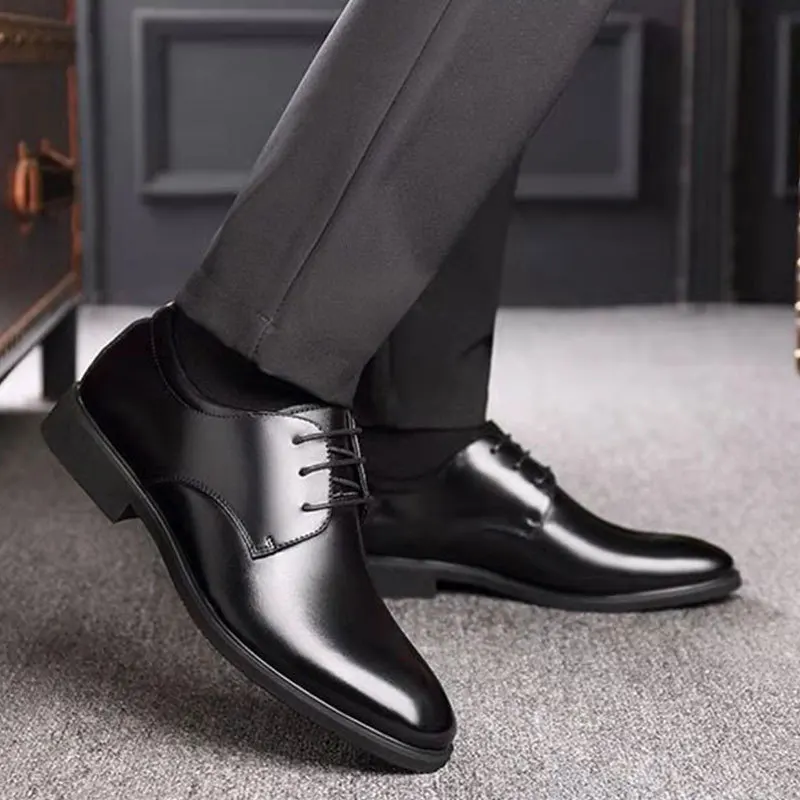 

2021 Spring Autumn New Korean Style Men's Dress Shoes Pointed Toe Mixed Colors Loafers Breathable Non-slip Suitable for Wedding