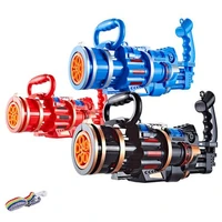 new automatic gatling bubble gun toys electric sound and light bubble blower maker kid gatling bubble machine summer outdoor toy