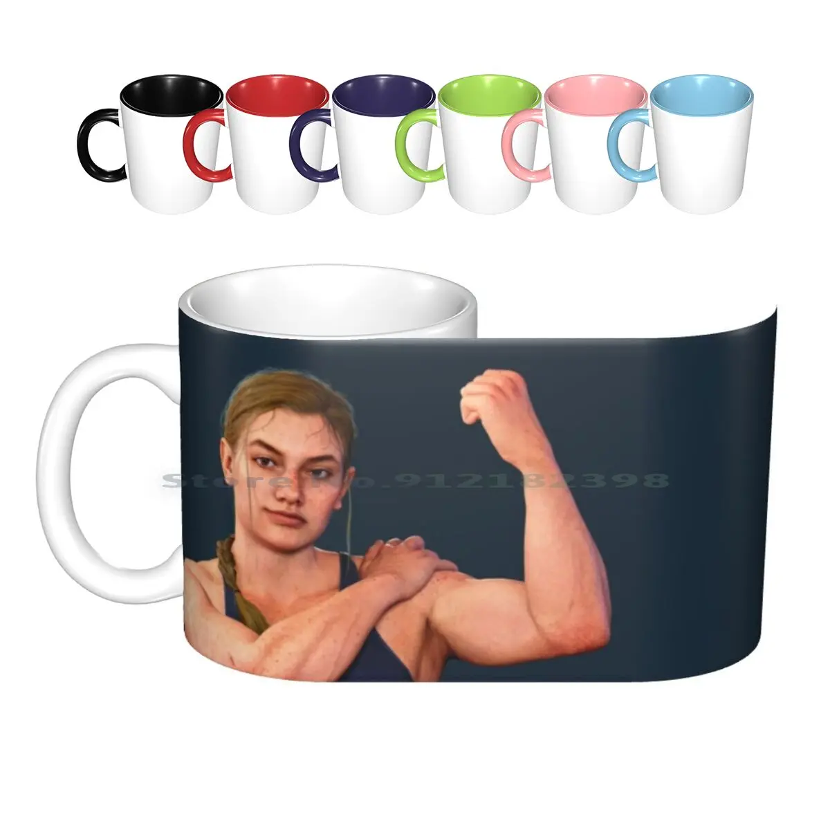 

Abby Flexing In A New Tank Top-Tlou 2 Ceramic Mugs Coffee Cups Milk Tea Mug Abby Anderson The Last Of Us The Last Of Us 2 Abby