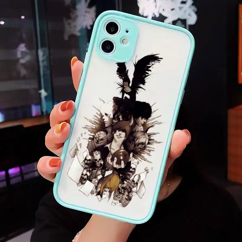 

Japan anime Death Note Phone Cases matte transparent For iphone 7 8 11 12 plus mini x xs xr pro max cover