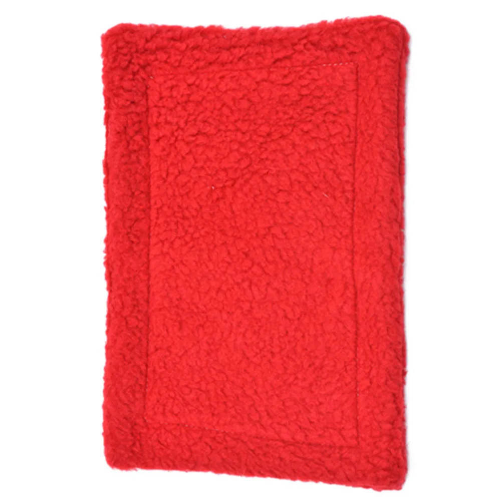 

New Small Pet Warm Mat Plush Hamster Small Mat Double-sided Guinea Pig Nest Mat Easy to Carry Rectangular Rabbit Bed Cushion Mat