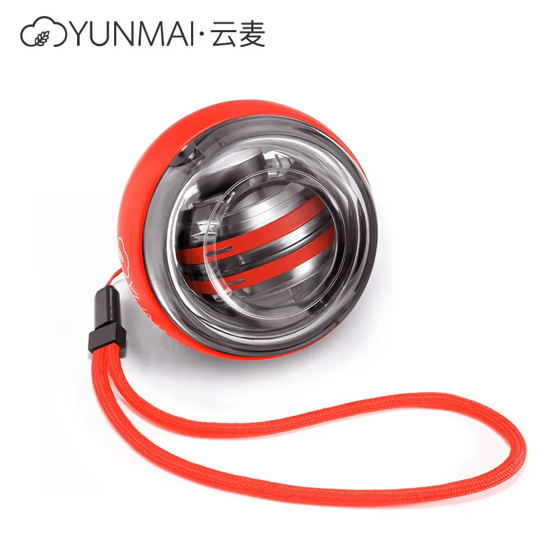 red XIAOMI YUNMAI запястье мяч супер гироскоп powerball запястье мяч палец ручка самозапуск рука сила тренажер снимает давление цветной свет - Цвет: red