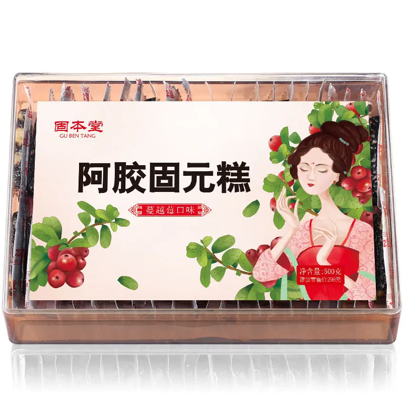 

Gubentang Cranberry Flavor Ejiao Cake Ready-to-eat Shandong Ejiao Gelatin Hurbolism 365 Days Cfda