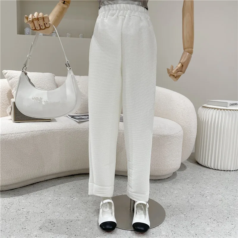 

Women's clothing Spring Summer 2021 Fashion New Solid loose straight casual pants high waist Pencil Pants