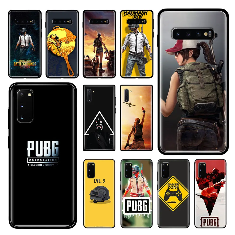 Чехол Battlegrounds PUBG для Samsung Galaxy S20 Ultra S10 Plus 5G S10e S9 S8 Note 10 Lite 9 черный мягкий чехол