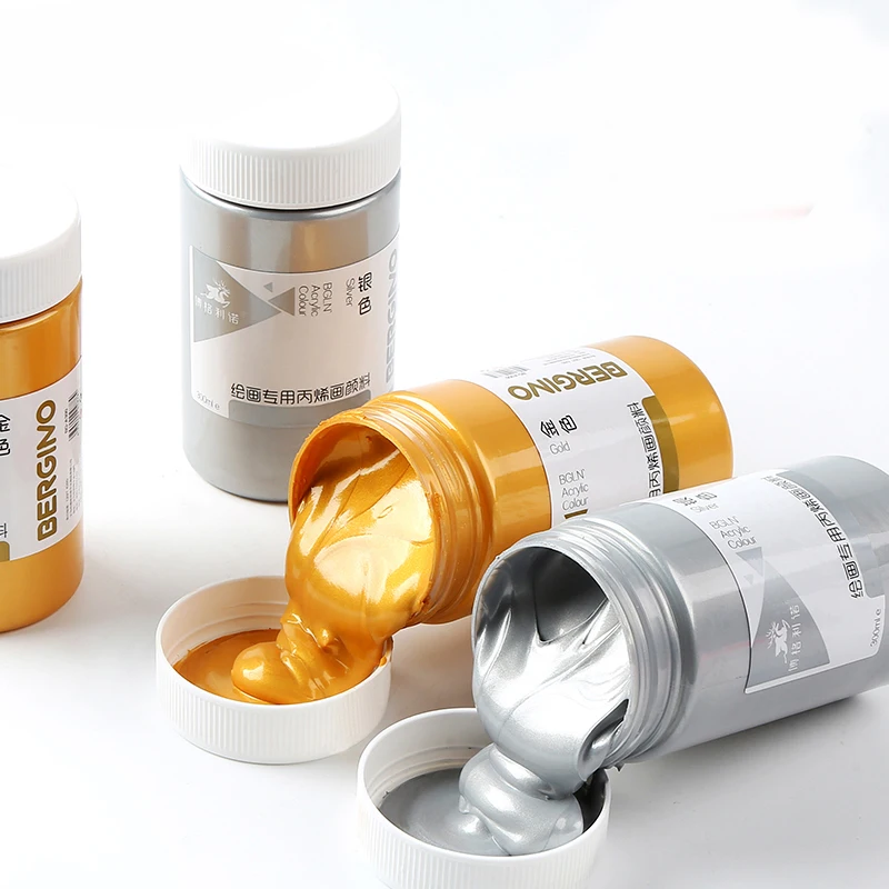

Large-capacity acrylic paint beginner metal color waterproof acrylic paint 300ml / 500ml creative DIY hand-painted pigment