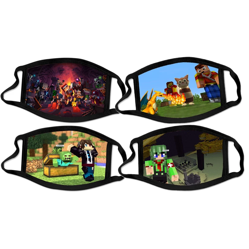 Pixelated красная Пиксельная маска для майнинга TNT детская рта мужчин женщин детей