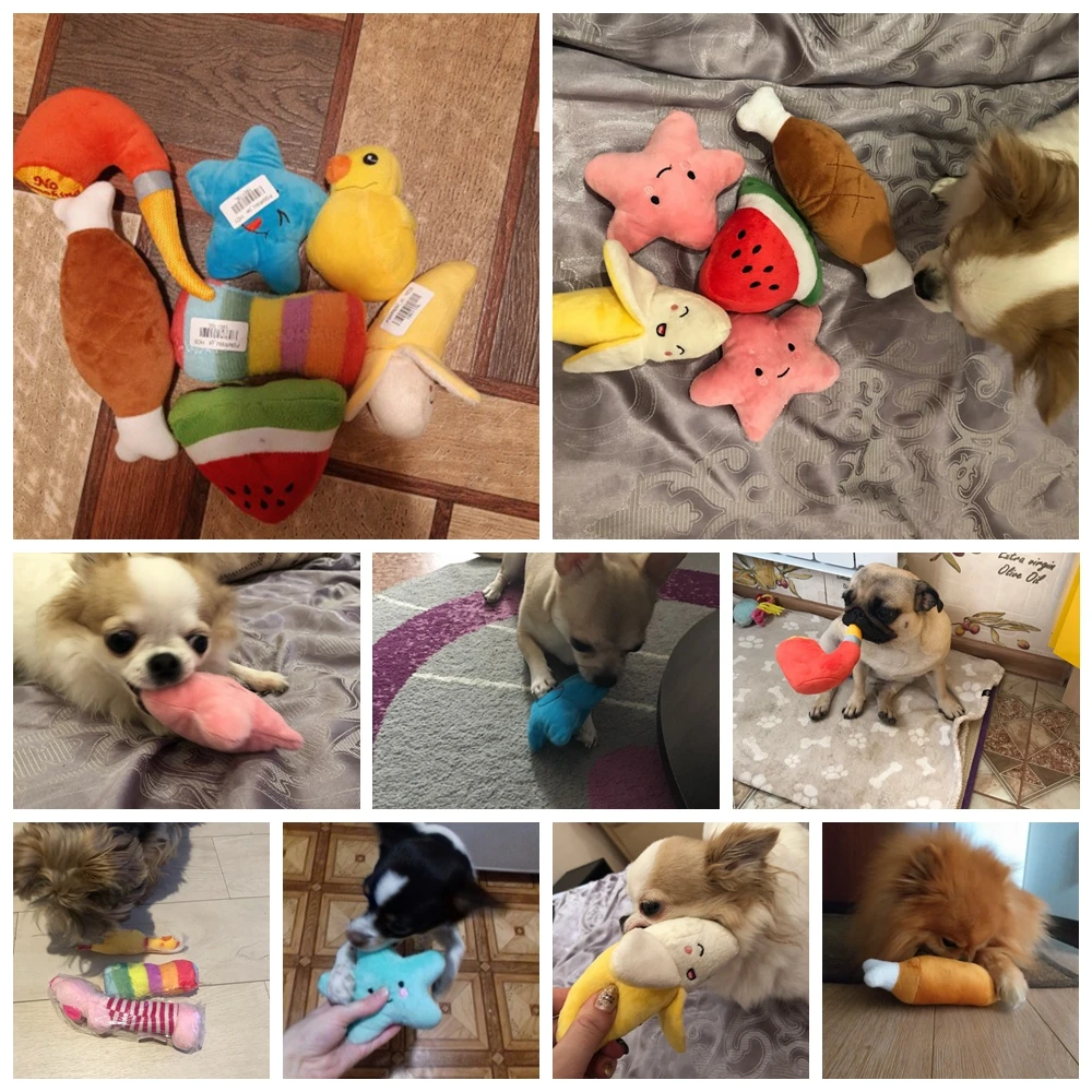 Маленькие и большие мягкие плюшевые интерактивные игрушки для собак больших