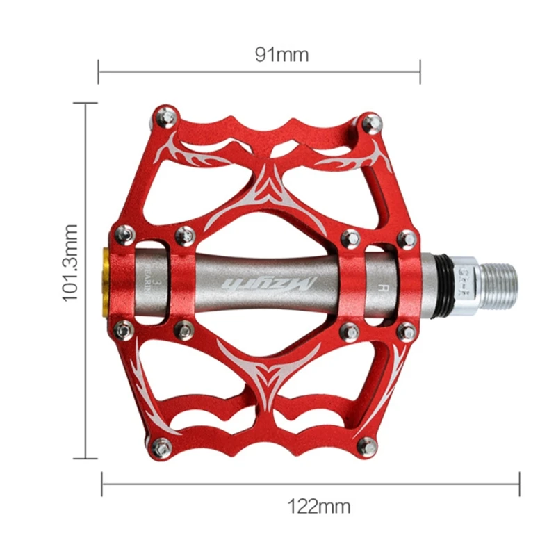 

1 Pair Road Mountain Bike Non-slip Flat Pedals CNC Aluminum Alloy 3 Sealed Bearings Pedals MTB Bicycle Cycling Accessory