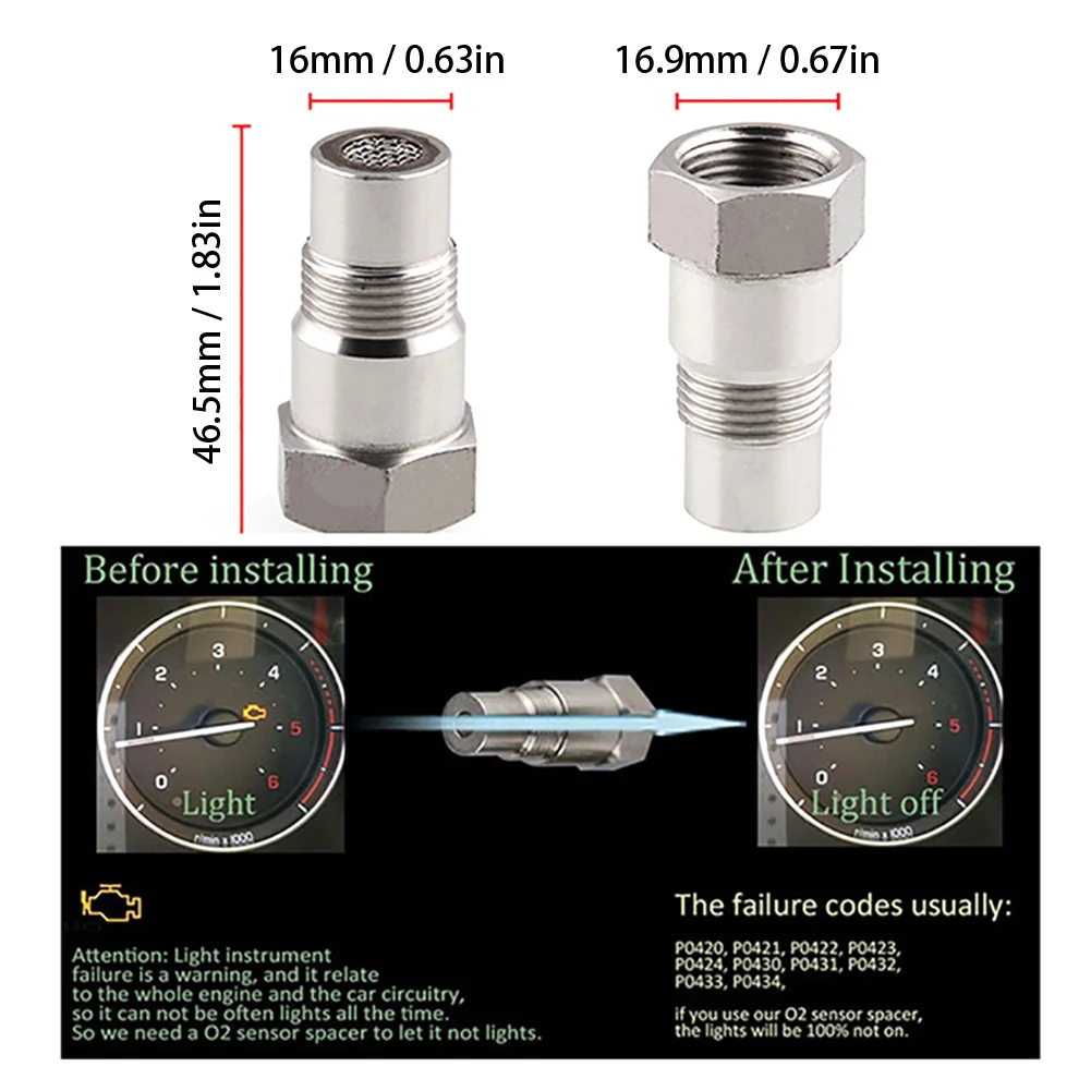

Top Quality Durable Car CEL Fix Check Engine Light Eliminator Adapter M18X1.5 Oxygen O2 Sensor Car Accessories Quick Delivery