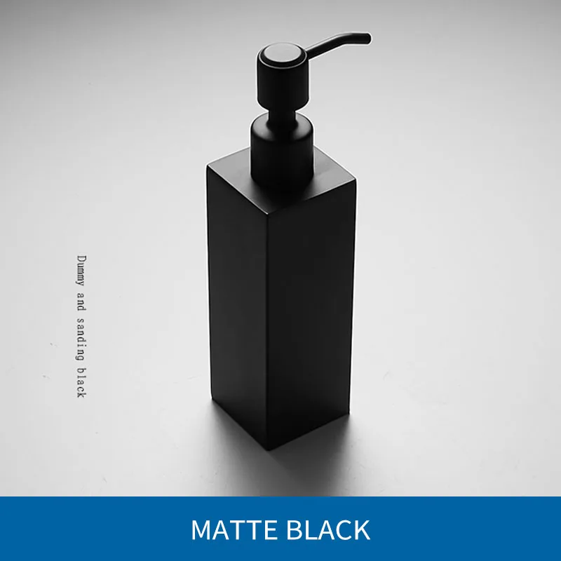 Black Кухонный диспенсер для мыла круглый насос Матовый никель зеркальные диспенсеры аксессуары для ванной комнаты шампунь столешница контейнер для жидкости P238 - Цвет: Black